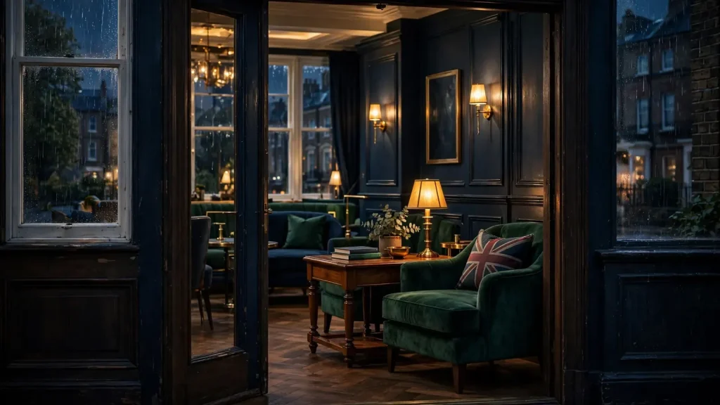 Elegant British casino lounge suggesting trusted UK online casino choices
