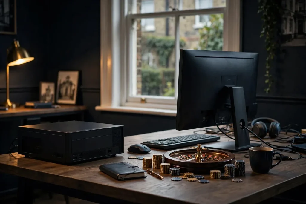 Premium UK casino software studio with physical gaming props