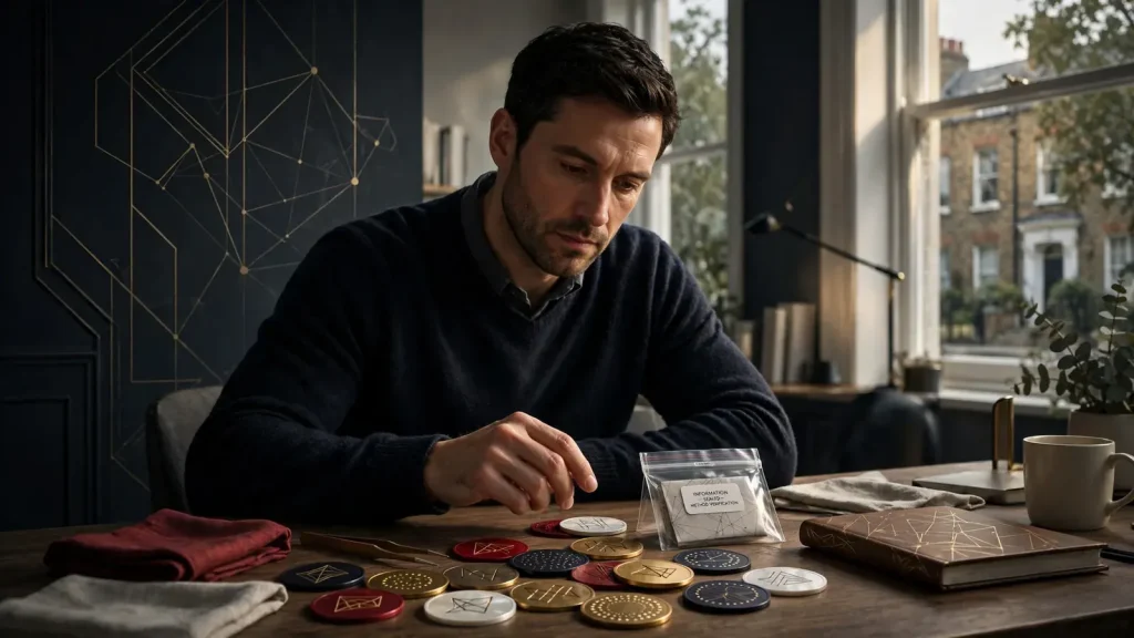 UK player evaluating abstract slot tokens and RTP concept